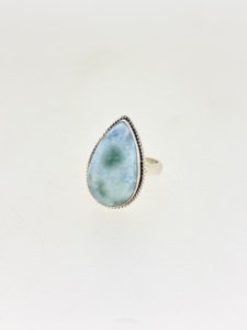 Latest Collection Solid 925 Sterling Silver Natural Pear Shape <b>Larimar</b> Cabochon Gemstone Bezel Setting Handmade Wedding Party - Product Image 2