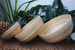 Vente chaude 2025 conception personnalisée assiette en bambou filé/bol en bambou filé en gros de haute qualité fabriqué au Vietnam - Product Image 2