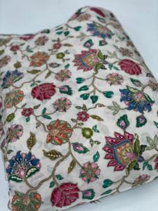 Pure natural crep position print <b>embroidery</b> work viscose fabric make to fancy dress <b>material</b> - Product Image 3