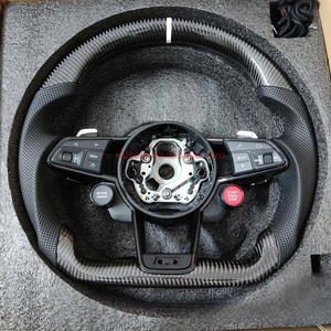 DOS R8-Volant de sport en forme de D à deux boutons et LED pour voiture de course compétitive, mise à niveau pour <span class=keywords><strong>Audi</strong></span>, nouveau/vieux cuir carbone - Product Image 6