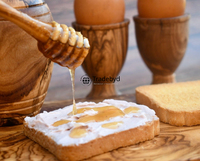 Pot à miel en bois élégant de qualité supérieure, écologique, compatible lave-vaisselle, léger, avec couvercle à rabat, fabriqué à la main pour la cuisine