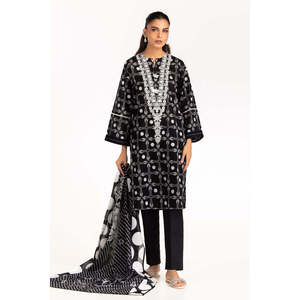 IUSTKSD-2169 Traje de Verano de 3 Piezas con Estampado de Césped y Detalle Bordado, Elegante y con Estilo - Product Image 4