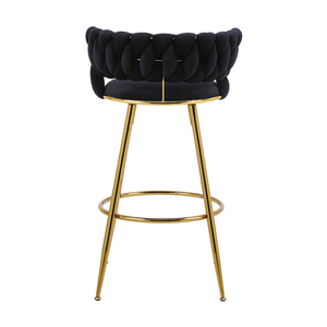 Sedia moderna da cucina in velluto a mano <span class=keywords><strong>con</strong></span> poggiapiedi in oro per sala da pranzo a casa Bar camera da letto dell'hotel - Product Image 4
