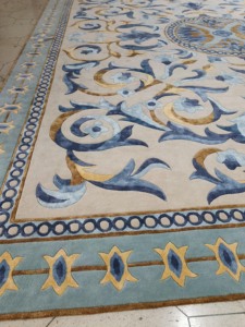 Tapis d'appoint élégant en coton tufté à la main, à poils longs et coupés, motif floral oriental, épaisseur 12 mm, écologique, adapté aux animaux domestiques, antidérapant - Product Image 2
