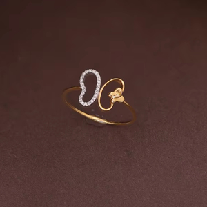 Anillo de compromiso de diamante sólido de oro de 14 quilates de diseño elegante de alta calidad premium certificado IGI para boda o aniversario - Product Image 1