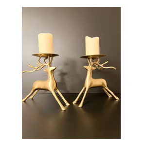 20225 contemporain noël et pâques décor renne métal bougeoir pour mariage Table pièce maîtresse et décoration de la maison - Product Image 1