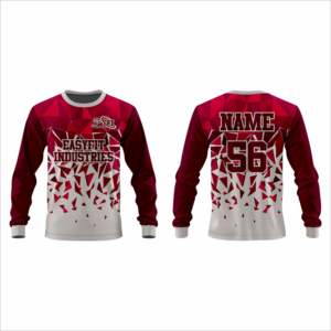 Camiseta Casual de Manga Larga, Ajustada, Tejida, Transpirable, de la Mejor Calidad, Precio Económico al por Mayor, MOQ Bajo, Poliéster/Algodón, Logotipo Personalizado - Product Image 1