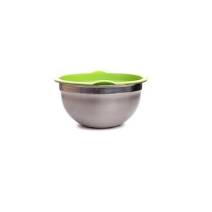 Ensaladera de acero con mango de metal, cuenco para servir ensaladas hecho a mano, producto de gran oferta, artesanía natural - Product Image 1