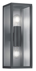 Lampada da parete doppia Garonne antracite 2xE27 IP44 (Trio Lighting 201860242) - Product Image 1