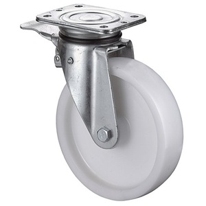 100mm Heavy-duty <b>Plastic</b> Swivel Caster with 350kg Load Capacity & Brake 105x85mm - Product Image 1