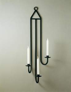 Black Wrought Iron <b>Wall</b> Mounted Taper <b>Candle</b> Holder <b>Sconce</b> 4 Arm Metal Candelabra Hanging <b>For</b> Home Hotel Living Room Decor Large - Product Image 2
