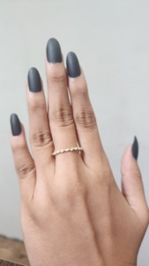 Bague en or 14 carats plaqué or avec micro-insert de perle d'eau douce et diamant taille marquise pour femme, cadeau de luxe pour mariage ou fiançailles (Hindouisme) - Product Image 2