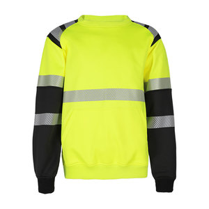 Construction de routes d'hiver réfléchissantes vêtements de travail haute visibilité veste polaire chaude à capuche de sécurité avec fermeture éclair - Product Image 1