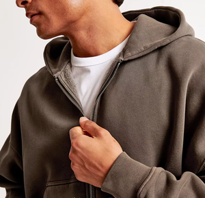 เสื้อฮู้ดผู้ชายผ้าฟลีซเทอร์รี่ผ้าฝ้ายเทอร์รี่โอเวอร์ไซส์แฟชั่นสตรีทแวร์ไม่มี2026 - Product Image 4