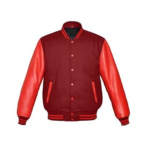 Letterman lana cuerpo cuero manga Collage ropa de invierno transpirable vintage Varsity Chaqueta Hombre - Product Image 4