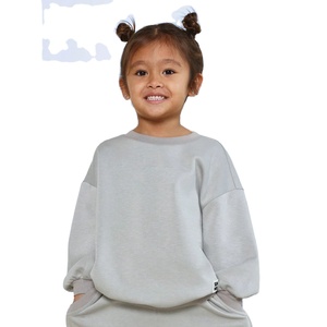 Spark Clothing High Quality Girls Winter Two Piece Solid Color Tracksuit 100% Cotton Lightweight Custom Made Jogging Suit - Product Image 3