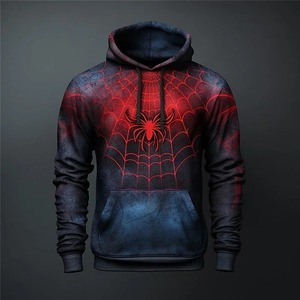 MINISO boy felpe <span class=keywords><strong>con</strong></span> <span class=keywords><strong>cappuccio</strong></span> uomo <span class=keywords><strong>Spiderman</strong></span> stampa 3D nuovo Pullover Marvel felpe uomo oversize abbigliamento uomo - Product Image 1