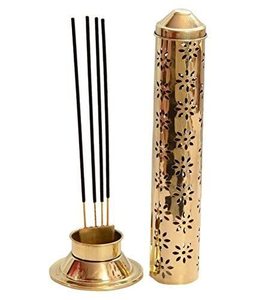 Adiba-Soporte de incienso para decoración del hogar, soporte de hoja de Metal de latón, Tamaño 27X5 cm - Product Image 4