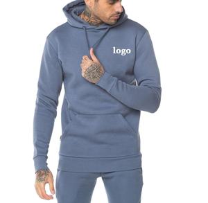 Ensemble de jogging décontracté pour homme avec logo personnalisé, comprenant un sweat à capuche uni et un pantalon, idéal pour l'hiver, avec poches, écologique, antibactérien et épais - Product Image 3
