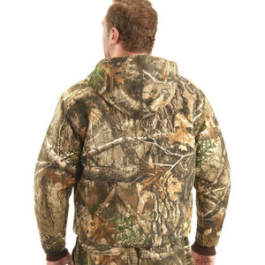 Real Tree Style Winter Stand Collar Front Logo Padded Hunting Bomber Jacket Men's <b>Outdoor</b> Tactical <b>Apparel</b> - Product Image 2