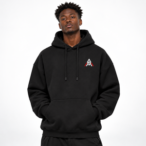 Sweat à capuche oversize en molleton 100 % coton noir de qualité supérieure pour homme, nouveau style 2026, avec logo personnalisé, streetwear d'hiver sur mesure - Product Image 1