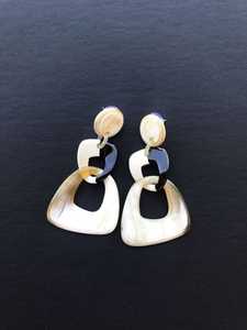 Pendientes de cuerno de búfalo a precio barato para mujer, artesanías naturales hechas a mano, bisutería de La India - Product Image 3