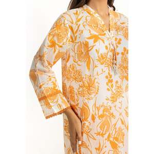 ชุดลำลอง IUSTTS-1104 สำหรับสุภาพสตรี ผ้าเครปพิมพ์ลาย แขนสามส่วน เสื้อครอปสั้น สำหรับฤดูใบไม้ผลิ/ฤดูร้อน - Product Image 3