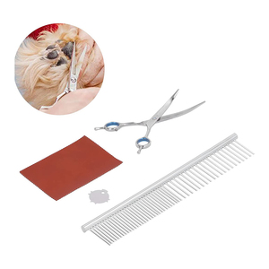 Ciseaux de toilettage pour animaux de compagnie Finition Polissage Lames droites et tranchantes Ciseaux de toilettage pour droitier 7 pouces avec double sonnerie repose une pochette - Product Image 3
