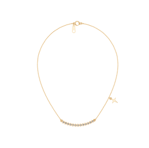 Collier en or jaune massif 14K avec pendentif en forme d'étoile diamant naturel or rose personnalisable OEM ODM pendentifs fins pour femmes - Product Image 4