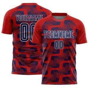Venta al por mayor adultos Unisex personalizado fútbol Jersey sublimación secado rápido fútbol uniformes nombres números transpirable alta calidad desgaste - Product Image 4