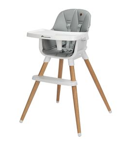 Chaise haute multifonctionnelle pour bébé Bebeconfort Abelia en bois scandinave avec housse de table amovible et plateau lavable - Product Image 1