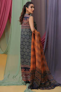 Akistered akistani tylish, se puede lavar, 3 piezas de césped bordado cosido indio Salwar kameez listo para usar - Product Image 2