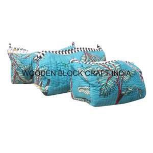 Sac de toilette personnalisé en coton à franges, matelassé, avec fermeture éclair, style bohème, grande capacité, pour voyage - Product Image 5