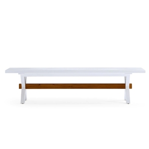 Banco Hecho a Mano con Estructura de Madera de Caoba Sólida y Material de Alta Calidad para Uso en Interiores y Exteriores - Product Image 5
