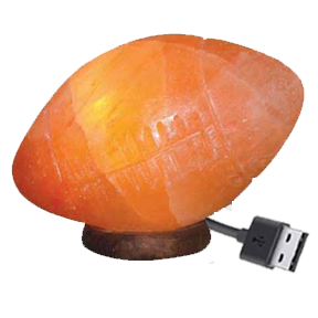 Lampe au sel rose de l'Himalaya écologique 12V 12W roche en cristal sculpté en forme de ballon de rugby - Product Image 4