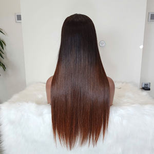 Peluca de cabello humano vietnamita virgen marrón hueso recto brillante suave encaje transparente sin pegamento precio al por mayor para mujeres - Product Image 3