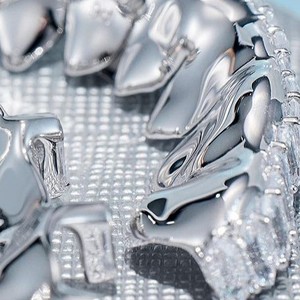 Luxe 10k Solid Gold Dents Grill 2023 À La Mode Diamant et Poussière Moissanite Personnalisé Grillz Fine Piercing Bijoux pour Hommes Femmes - Product Image 4