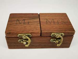 Nouvelle arrivée petite boîte à bagues en bois de noyer Unique mariage romantique bague en bois papier de stockage boîtes à bijoux recyclables - Product Image 3