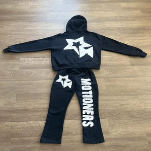 Precio al por mayor de gran tamaño francés Terry Puff estampado chándal logotipo personalizado nueva llegada estilo de tendencia hombres peso pesado chándal - Product Image 2