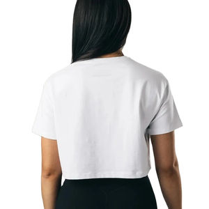 Camiseta corta de cuello redondo de alta calidad para mujer de talla grande de secado rápido para el verano-Fabricado en fábrica en Pakistán - Product Image 5
