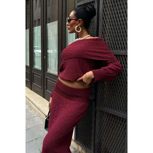 Conjunto de Falda Casual Otoñal Madonna 10078, Tejido de Punto con Cuello y Característica Transpirable - Product Image 4