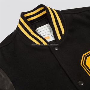 Streetwear Men Varsity Jacket Custom Logo Wool Baseball College Jacket Private Label Support - Product Image 3