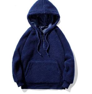 Gran oferta de sudaderas con capucha de lana de invierno para hombre 100% algodón transpirable básico Color sólido logotipo personalizado de talla grande para hombres y mujeres - Product Image 2
