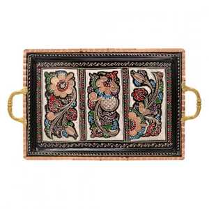 ถาดเสิร์ฟพร้อมลวดลายตกแต่งทองแดงแท้พร้อมคลาสสิกสำหรับตกแต่งบ้านสุดหรูงานศิลปะในราคาขายส่งจาก aaliyan impex - Product Image 6