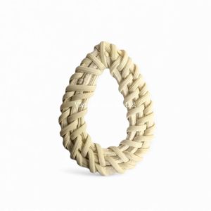 Charme en rotin fait à la main, composant de bijoux tissé naturel pour boucles d'oreilles, colliers et bijoux fantaisie - Product Image 2