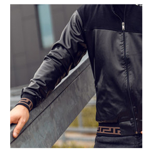แจ็กเก็ตหนัง PU สำหรับผู้ชายเสื้อโค้ทสำหรับขี่มอเตอร์ไซค์ฤดูใบไม้ร่วงฤดูหนาว - Product Image 5