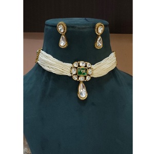 Premium Polki Doublet Stone Choker Set Royal Bridal Jewelry Designer Polki Doublet Stone Choker Set Designer Jewelry for Women - Product Image 1