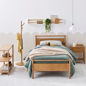 Cama de madera moderna personalizada para niños, acabado de color natural para muebles de dormitorio de granja o apartamento - Product Image 5