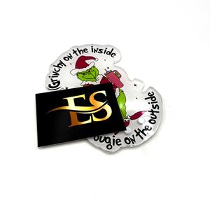 Grinch Customizable Acrylic Lash Tile Heart Shape Sustainable Beauty Tool with <b>Magnets</b> Custom Logo OEM - Product Image 4