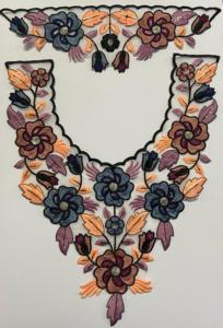 แพทช์ปักคุณภาพสูงแบบสั่งทำพิเศษสำหรับติดเสื้อผ้า ลายปักตกแต่งคอเสื้อสำหรับเดรสและเสื้อเบลาส์-100% - Product Image 2